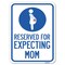 Signmission Reserved for Expecting Mom W/ Graphic Alum Rust Proof Parking Sign, 24" L, 18" H, A-1824-23199 A-1824-23199 - alternate 1